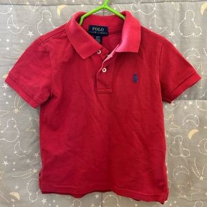 Polo Ralph Lauren Toddler Boys Half Sleeve Polo Tee ( 2T ) - Red